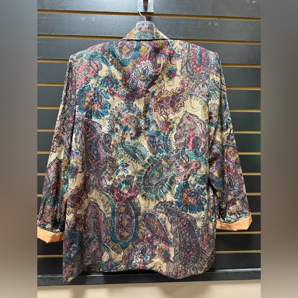 Vintage San Moiré Tapestry Blazer Size 12 USA - Picture 4 of 4